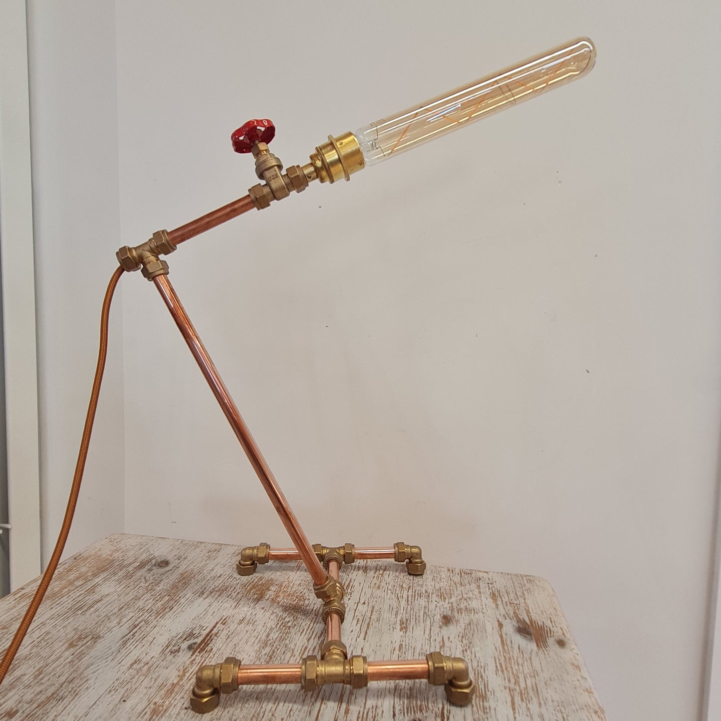 Steampunk Handmade Copper Table Lamp