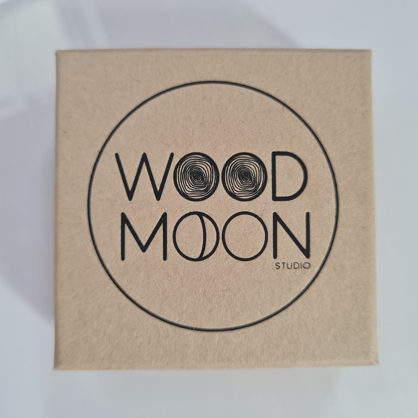 Wood Moon - Dark Wood Crescent Moon Studs  Earrings