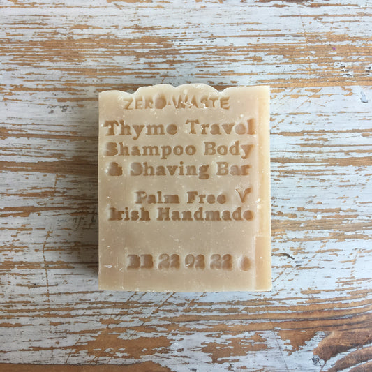 PFIS Thyme Travel Shampoo, Body and Shaving Bar