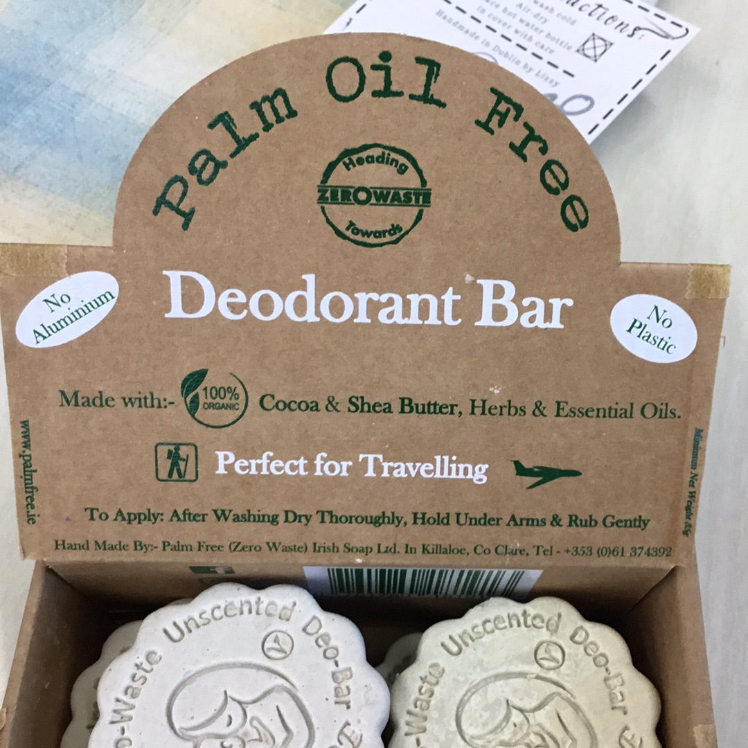 Palm Free Irish Soap - Unscented NUDE Deodorant Bar